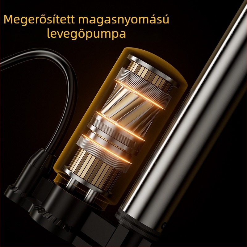 Kézi kerékpárpumpa, DL880016, légnyomás 0–160, súly 0,43 kg, hagyományos pumpa