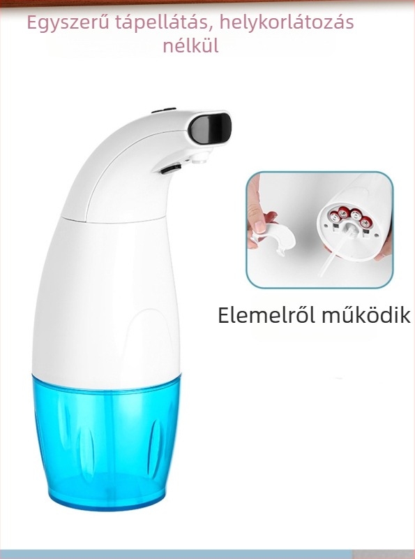Automatikus habos szappan adagoló, indukciós érzékelő, USB töltés, ABS, 408 g, DELUXLI