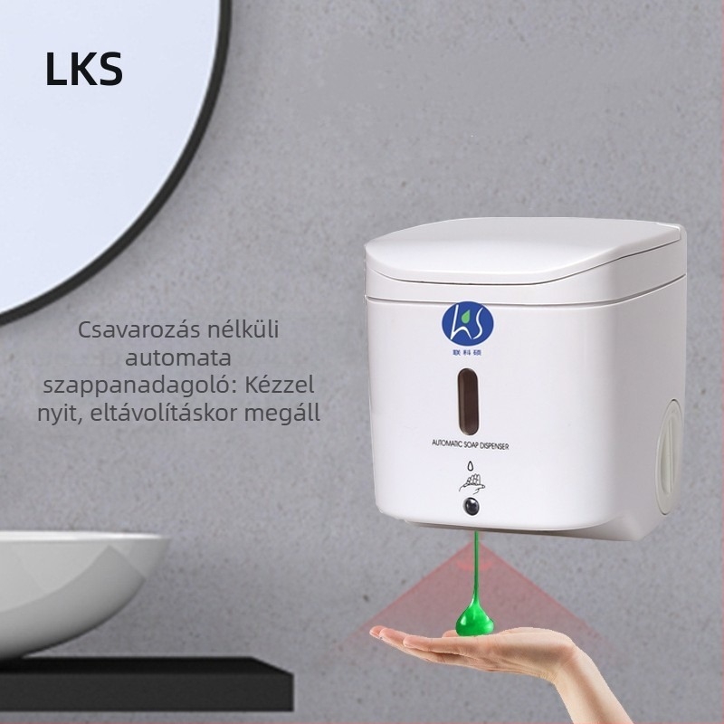 LKS falra szerelhető automata szappanadagoló szenzorral | ABS műanyag, SGS tanúsítvány, nagy kapacitás