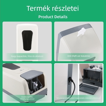 Falra szerelt kézi adagoló szappan hotelszobához – ABS+PC, kézi pumpa, modern letisztult dizájn