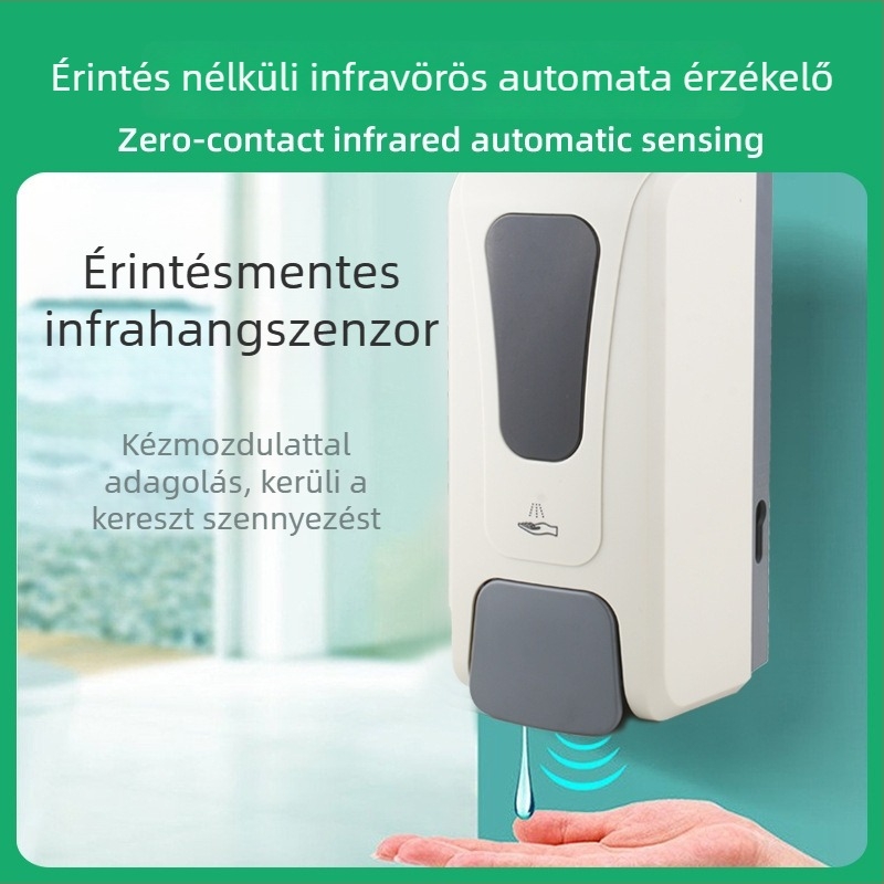 Falra szerelt kézi adagoló szappan hotelszobához – ABS+PC, kézi pumpa, modern letisztult dizájn