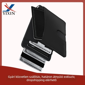 YX RFID anti-theft férfi kártyatartó — anyag: szuper rost, bélés: szuper rost, márka: YX, funkció: lopás elleni védelem