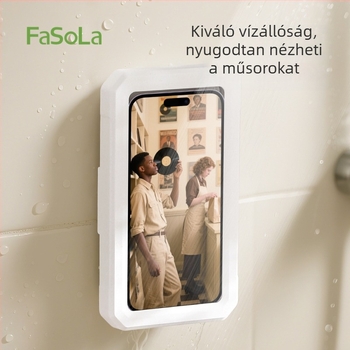 FaSoLa vízálló fürdőszobai telefontartó, forgatható, zuhanypolc