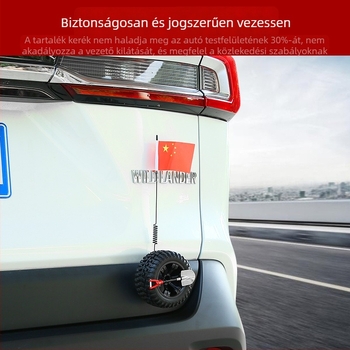 Autó és motorkerékpár dekoratív antenna, kártya-szegélyes szerelés, mini tartalékkerék inspirálta csomagtartó díszítés