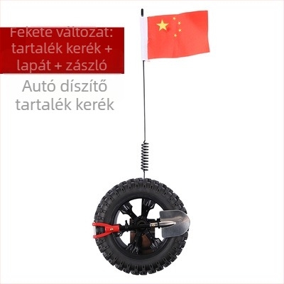 Autó és motorkerékpár dekoratív antenna, kártya-szegélyes szerelés, mini tartalékkerék inspirálta csomagtartó díszítés