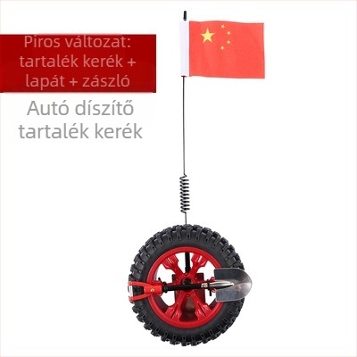 Autó és motorkerékpár dekoratív antenna, kártya-szegélyes szerelés, mini tartalékkerék inspirálta csomagtartó díszítés