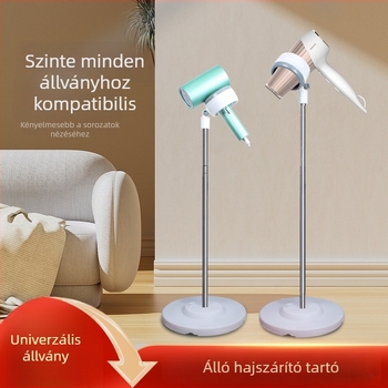 Padlón álló hajszárító tartó – Forgatható, Beépítés nélküli, Rozsdamentes acél, 1 réteg tároló