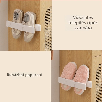 Csizmák tároló polca falra szerelhető vákuumos rögzítéssel, 1 szint, műanyag, többfunkciós és mozgatható