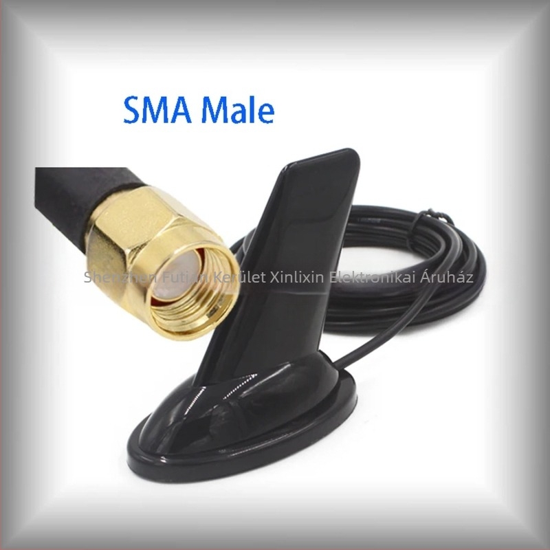 Autóba szerelt walkie-talkie shark fin antenna (144/430 MHz, 3–5 km hatótáv, 50 Ω impedancia)