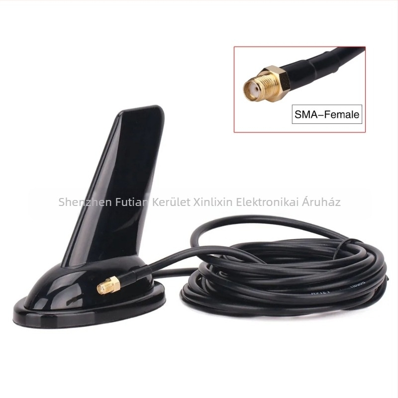 Autóba szerelt walkie-talkie shark fin antenna (144/430 MHz, 3–5 km hatótáv, 50 Ω impedancia)