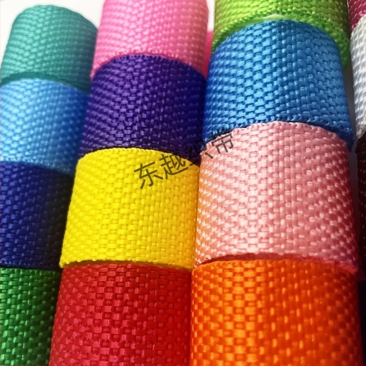 Polipropilén-poliészter webbing szalag, sík szövésű, hátizsákhoz, DIY vágáshoz