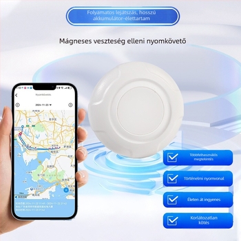 Autó GPS-lokátor anti-lost és anti-theft funkcióval, modell C4 2477, 365 napos akkumulátor-élettartam, IP65 vízálló, háromnapos nyomkövetési előzmény