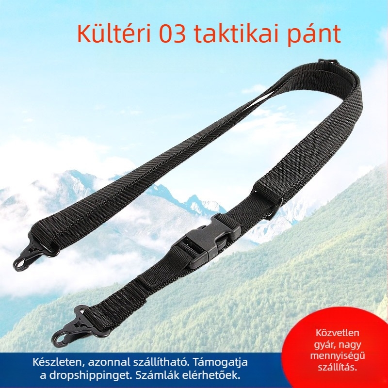 Taktikai puskaszíj – fém szerkezet; állítható hosszúság; uniszex felnőttek; Gyártási folyamat: Thermal Sublimation, Computer Jacquard, Silk Screen Printing; Testreszabás elérhető