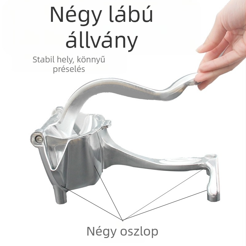 Kézi gyümölcsprés, alumíniumötvözetből, többfunkciós, nagy