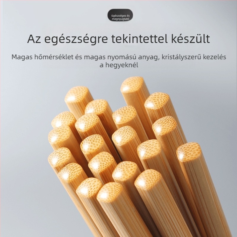Kiváló minőségű dobozos bambusz evőpálcikák kínai stílusban, csúszásmentes, penészálló, hosszú és vastag, éttermi és hotelhasználatra, otthoni használatra, bambusz összekapcsolás dizájn