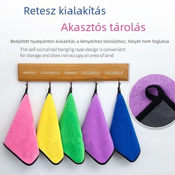 Konyhai törölköző fából készült rostból üvegfelületekhez (szálmentes, nyommentes)