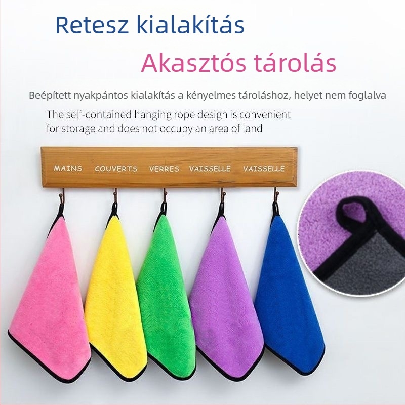 Konyhai törölköző fából készült rostból üvegfelületekhez (szálmentes, nyommentes)