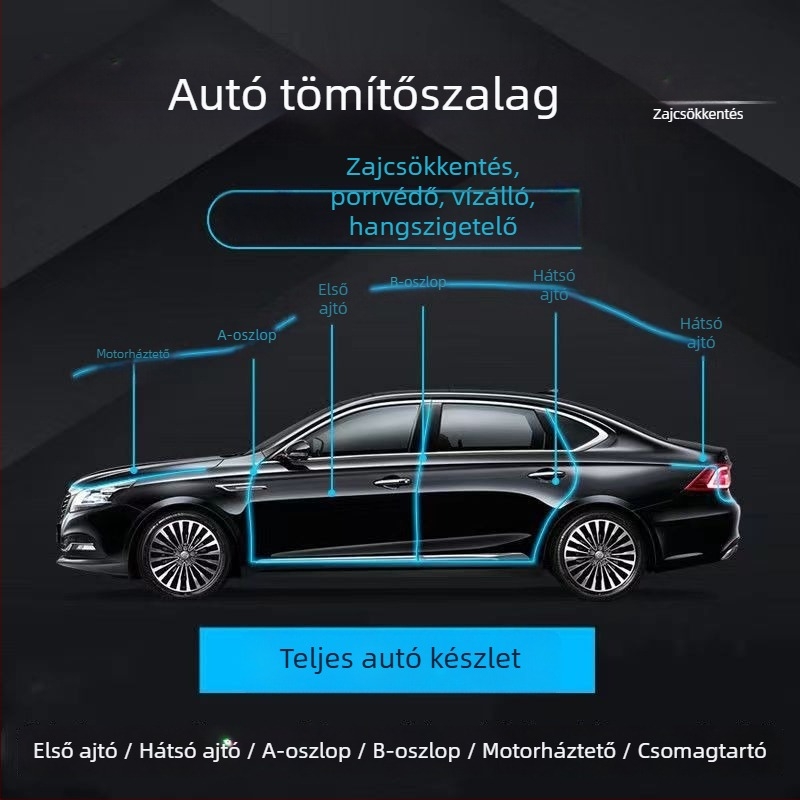 Autóajtó gumitömítő – univerzális, egész autóra kiterjedő zajcsökkentés, por- és vízálló