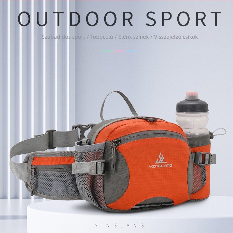 Sport derék táska – ultrakönnyű, vízálló, kopásálló; nylon anyag, egyoldalas vállpánt, szabadtéri sportokra; uniszex.