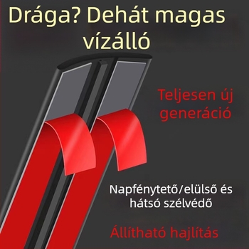 Autó tömítőszalag, univerzális, gumiból, T-típus, a napfénytető és az első/hátsó szélvédő közötti résekhez