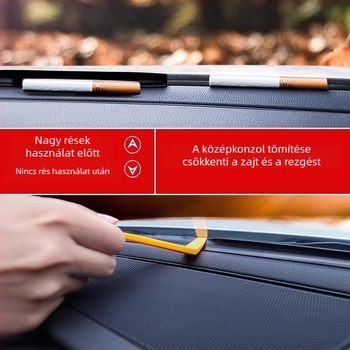 Autó középkonzol tömítőcsík, gumi, 20 mm vastagság, zajcsökkentés, porvédő, általános modell kompatibilis