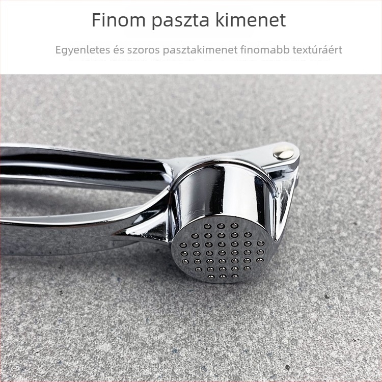 Kézi fokhagyma prés és hámozó, rozsdamentes acélból, multifunkcionális, modern egyszerű stílus (anyag: rozsdamentes acél; működés: kézi; funkció: multifunkciós; stílus: modern minimalizmus)