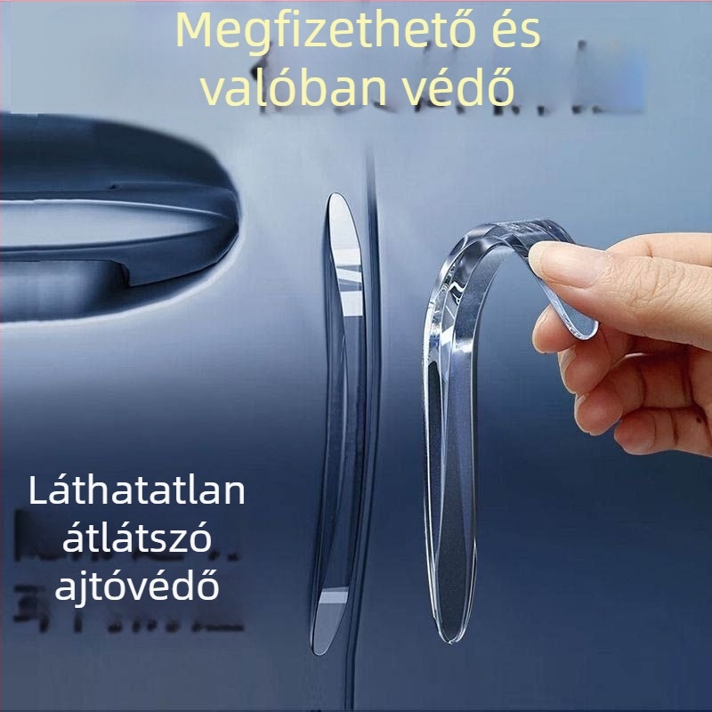 Láthatatlan autóajtó élvédő csík – ütközés elleni védelem az ajtónyitásnál és tükrök védelme, öntapadós szalag
