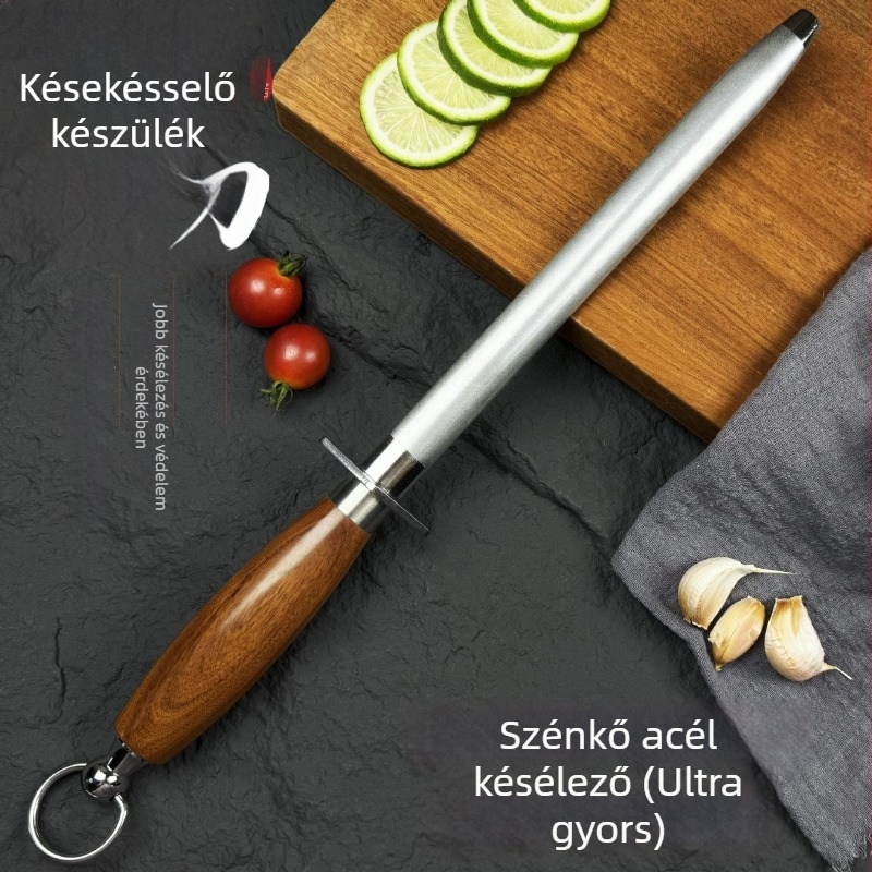 Gyémánt élezőpálca henteskésekhez — testreszabható, logónyomtatás elérhető, élesíti a késeket