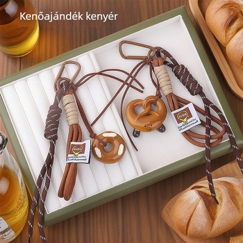 Műgyantából készült kulcstartó kenyérmedál, Maillard sorozat, koreai stílus, Turtle márka