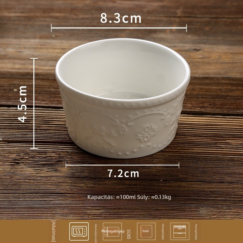 Porcelán tál, kerek forma, könnyed luxus-retro stílus, aláglazúros színű felület, mikrohullámú sütőben használható