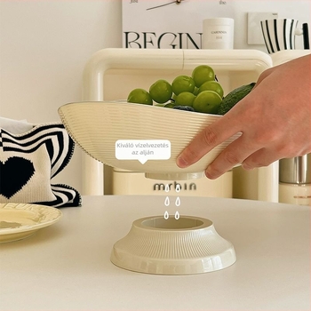 Gyümölcstál a Qili kitchen-től, műanyag kivitel, egyszerű stílus, az idei évben piacra került, első osztályú minőség.