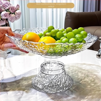 Akril gyümölcstál, világos luxus stílus, Initial benefit márka, prémium termék