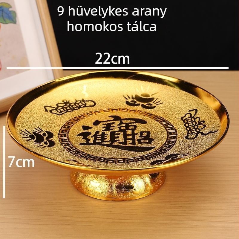 Altar gyümölcstál, műanyag, kínai stílus, egyszerű kivitelezés otthoni tiszteletadásra