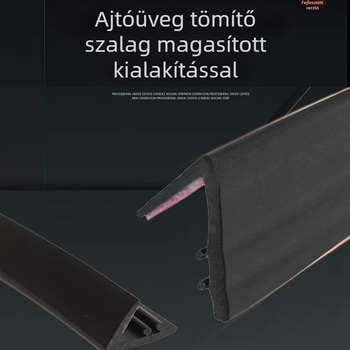 Autóüveg-tömítés, gumi, V-alakú profil, a belső üvegre illeszkedő, minden modellhez kompatibilis