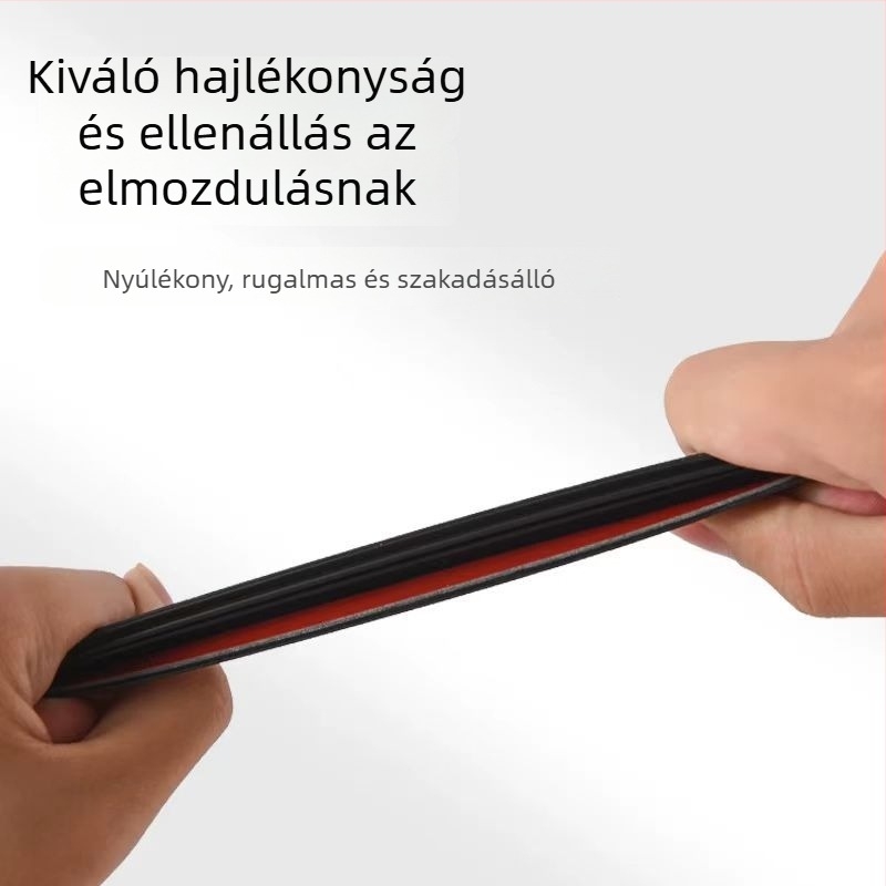 Autóüveg-tömítés, gumi, V-alakú profil, a belső üvegre illeszkedő, minden modellhez kompatibilis