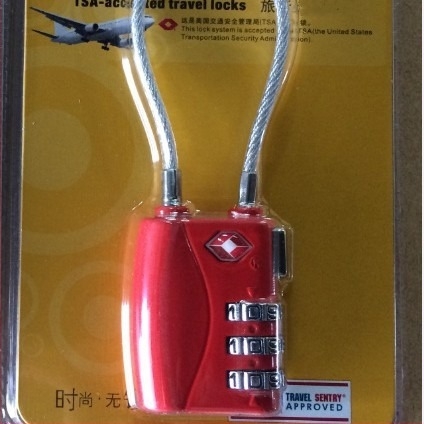 TSA719 poggyász zár, cinkötvözetből, jelszavas, 3–4 mm záróelem vastagság, 63 g