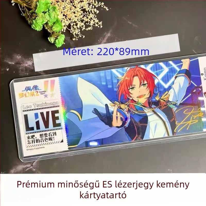 Koncertjegy kártyatartó - kemény műanyag tok, átlátszó védőtasak, modern minimalist stílus