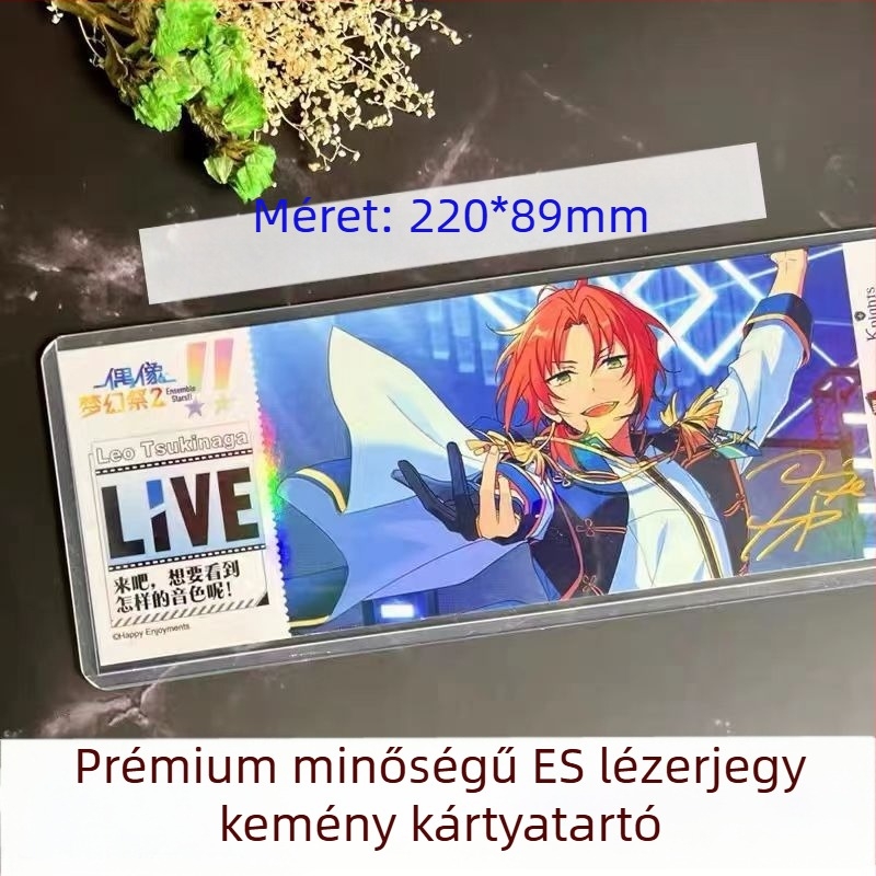 Koncertjegy kártyatartó - kemény műanyag tok, átlátszó védőtasak, modern minimalist stílus