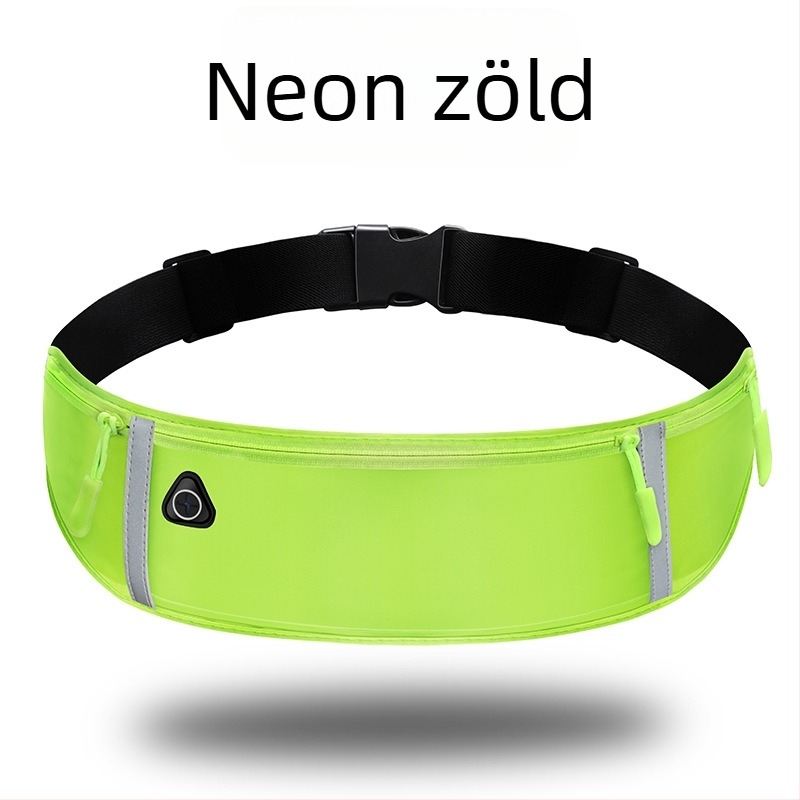 Uniszex sport derék táska reflexiós csíkkal, ultrakönnyű, lélegző, vízálló