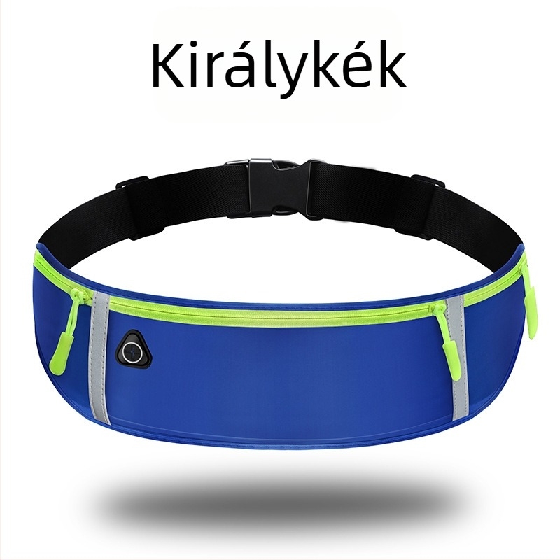 Uniszex sport derék táska reflexiós csíkkal, ultrakönnyű, lélegző, vízálló