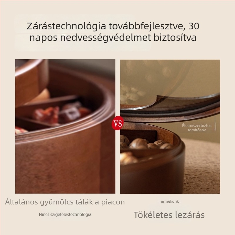 Jumao Fából készült gyümölcstál – Egyszerű stílus, 2025-ös megjelenés