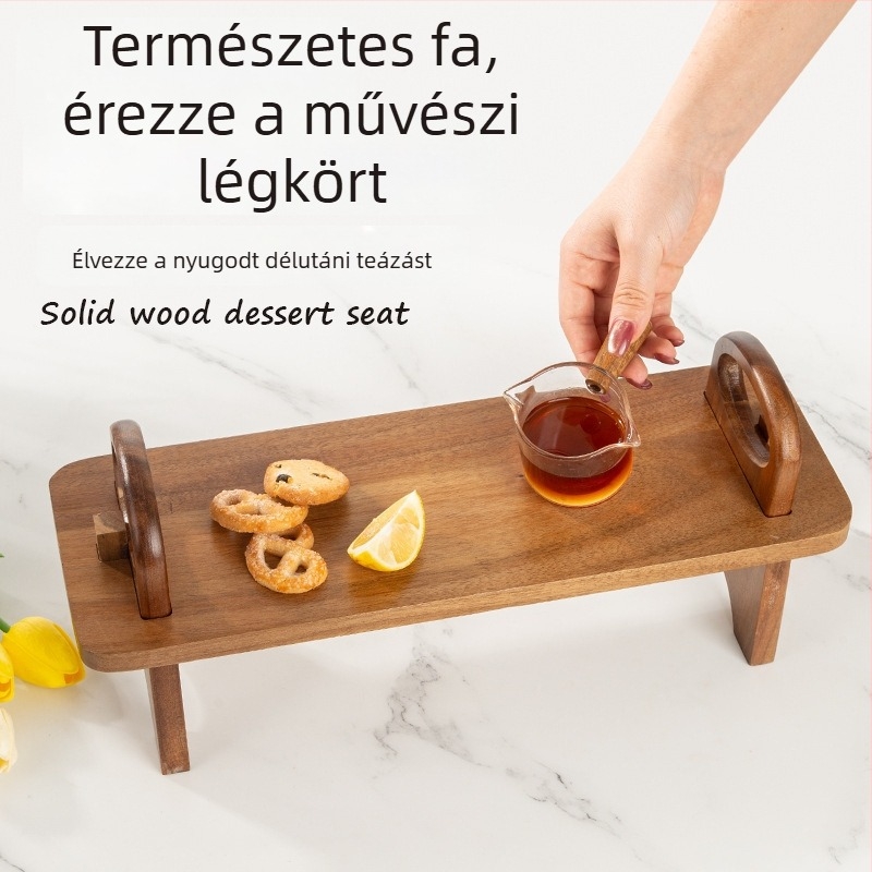 Fából és bambuszból készült gyümölcstál, modern minimalista stílus, egyszínű dizájn, Huang Li Fang
