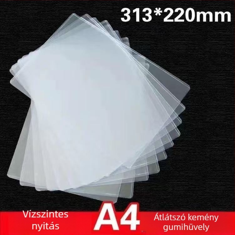 Áttetsző, merev A4-es igazolvány- és dokumentumtartó – minimalist PVC védőtok az eredeti és a másolati üzleti engedély dokumentumokhoz