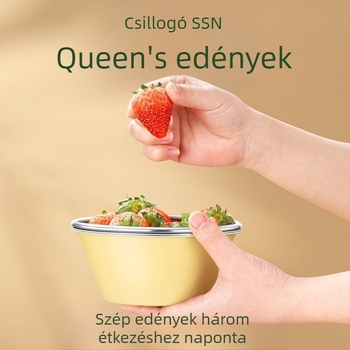 Kétszintes lefolyó gyümölcskosár rozsdamentes acélból, gyümölcs- és zöldség tárolására, nappali használatra