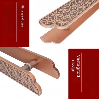 Ajtófogantyú - alumíniumötvözet bronz felülettel - Flower Hook Combination - felületre szerelt - Új kínai stílus