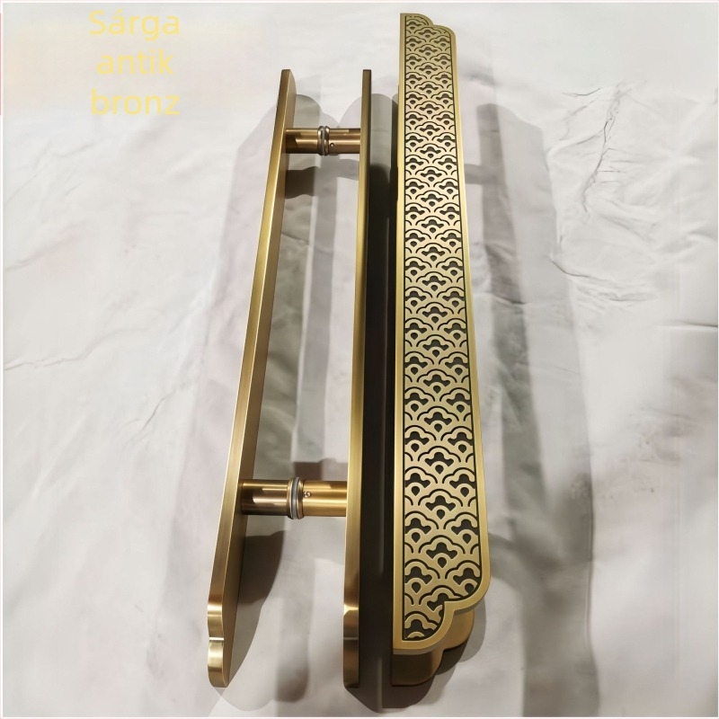 Ajtófogantyú - alumíniumötvözet bronz felülettel - Flower Hook Combination - felületre szerelt - Új kínai stílus