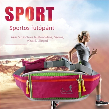 CHATMATE uniszex deréktáska futáshoz — vízálló, lélegző, lopás elleni védelem.