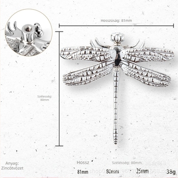 Krómbevonatú francia stílusú fiókfogantyú medvével, dragonfly és Mickey motívummal, ezüst-arany retro bútorhoz