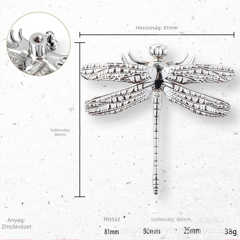 Krómbevonatú francia stílusú fiókfogantyú medvével, dragonfly és Mickey motívummal, ezüst-arany retro bútorhoz