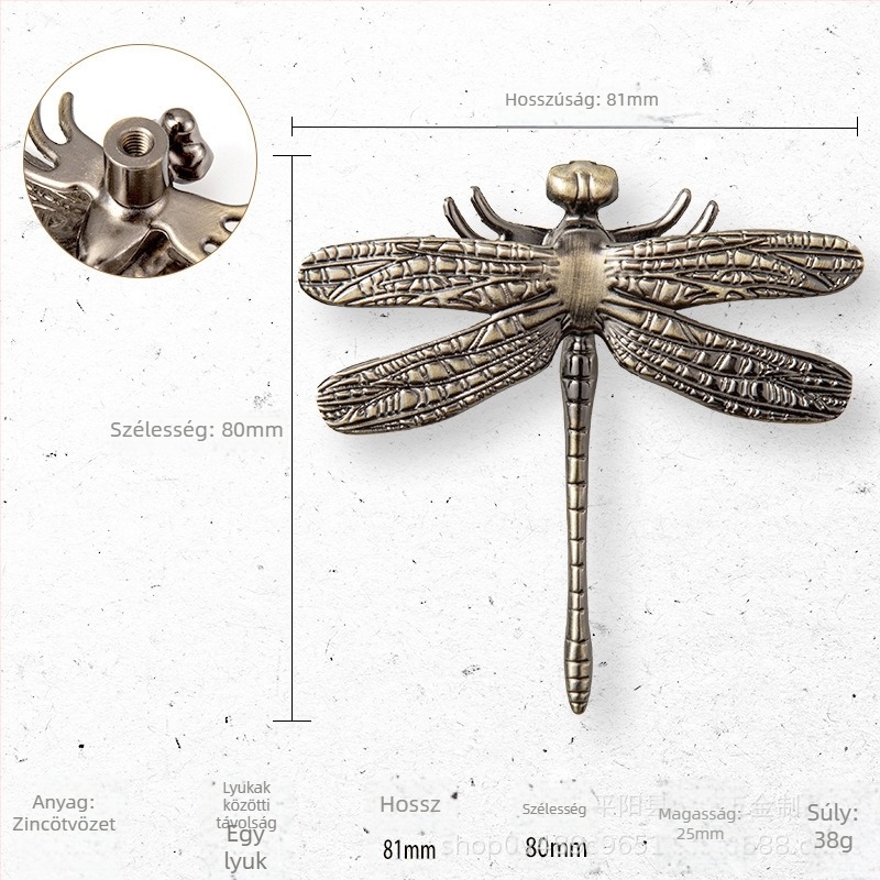 Krómbevonatú francia stílusú fiókfogantyú medvével, dragonfly és Mickey motívummal, ezüst-arany retro bútorhoz
